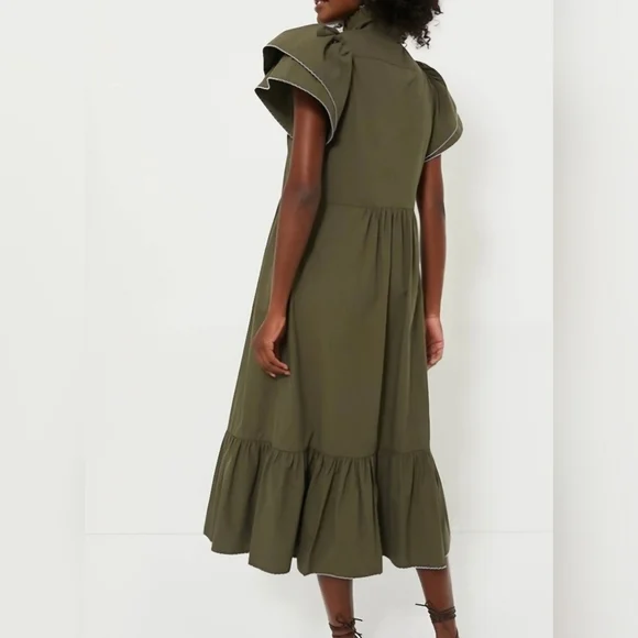 Tuckernuck Alice Olive Button-Down Midi Dress - Picture 5 of 5